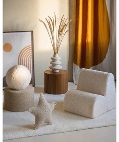 Cuscino per divano da bambini marrone chiaro con rivestimento in bouclé Star – Wigiwama