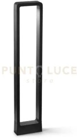 Nature paletto da esterno 4000k 698lm 12w ip65 nero h.80cm