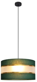 Lampadario a sospensione con filo HELEN 1xE27/15W/230V diametro 40 cm verde/oro