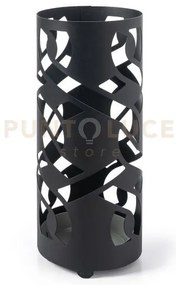 Portaombrelli looma nero in ferro  20x50h cm