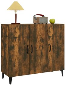 Credenza rovere fumo 90x34x80 cm in legno multistrato