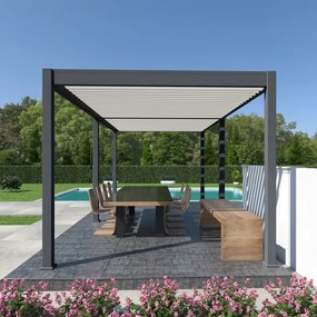 Pergola bioclimatica Ombréa autoportante 3x6M in alluminio