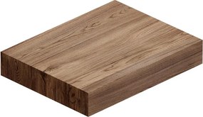 Top per lavabo d'appoggio (non forato) L60 H10 P46,5 in MDF noce walnut