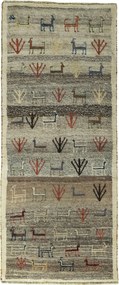 Gabbeh Tappeto 80 x 190 Beige (Iran) Annodato A Mano