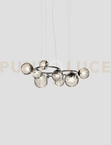 Puppet ring sospensione 11 fume' trasparente nickel nero satinato 1...