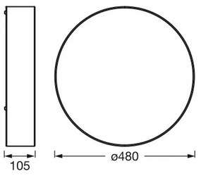 Osram - Plafoniera ORBIS PARIS 3xE27/25W/230V Ø 48 cm colore crema