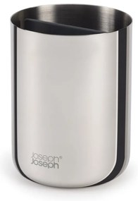 Portaspazzolino in acciaio inox in argento lucido EasyStore Luxe - Joseph Joseph