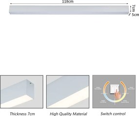 Brilagi - Plafoniera LED da bagno SLEEKLINE LED/40W/230V argento IP44