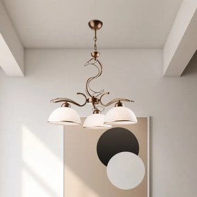 Lampadario a stelo COBRA 3xE27/60W/230V bronzo/patina