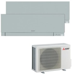 Condizionatore a muro multisplit MITSUBISHI ELECTRIC Kirigamine 9 + 12 18000 BTU classe raffreddamento A+++,grigio