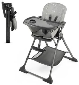 KINDERKRAFT - Sedia da pranzo per bambini FOLDEE grigio