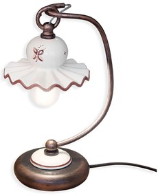 Lumetto Classico Roma Metallo E Ceramica Nero Sfumato Rame 1 Luce E14