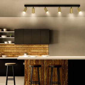 Brilagi - Faretto SELE GOLDEN 6xGU10/30W/230V nero/oro