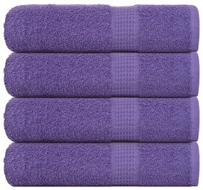 Asciugamani Da Bagno 4 Pz Viola 100x150cm 360g/m² 100% Cotone /