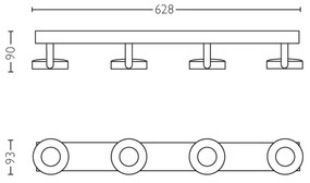 Philips 53174/31/P0 - Faretto dimmerabile MYLIVING CLOCKWORK 4xLED/4,5W