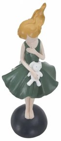 Statuetta Dolly Con Coniglietto Cm 11,5X10X33,5