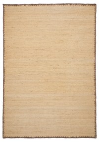 Kave Home - Tappeto Sorina in juta naturale con bordo marrone 160 x 230 cm