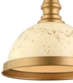 Sospensione a cavo MONZA 1xE27/40W/230V Ø 29 cm crema/bronzo