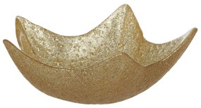 Ciotolina stella in vetro 12 cm oro natalizia