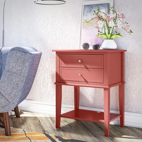 Comodino color mattone Franklin - Støraa