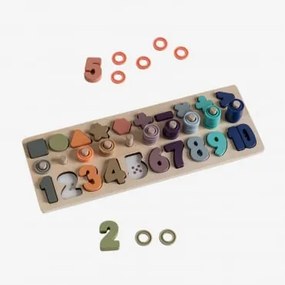 Puzzle con numeri in legno Sesil Kids Multicolore Fresh - Sklum