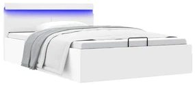 Giroletto Contenitore Idraulico Led Bianco Similpelle 140x200cm /