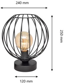 Lampada da tavolo MERCURE 1xE27/15W/230V nera