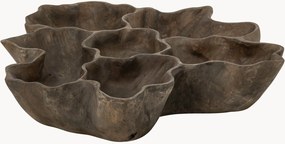 Vassoio decorativo irregolare in legno di teak Rina