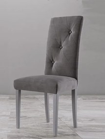 Set da 2 Sedia JERSEY in tessuto microfibra GRIGIO