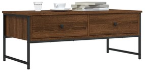 Tavolino salotto rovere marrone 101x49x39,5cm legno multistrato