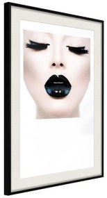 Poster  Black Lipstick  Cornice Quadri Cornice nera con pass-partout, Larghezza x Altezza Home decor 30x45