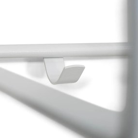 Appendiabiti da parete in metallo bianco con ripiano Rex - Spinder Design