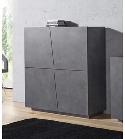 Mobile Madia VEGA L 120 x H 126 x P 43 cm grigio ardesia