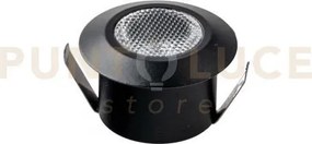 Incasso led asso nero tondo 1,2w 100lm 4000k 3,2x2,2cm