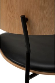 Sedia da pranzo nera/colore naturale chiaro con braccioli Crib – DAN-FORM Denmark