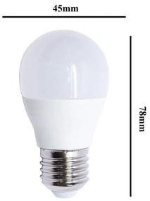 Lampada LED E27 65W - G45 Colore Bianco Caldo 3.000K