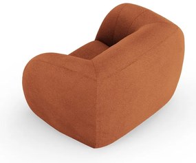 Poltrona in tessuto bouclé arancione Essen - Cosmopolitan Design
