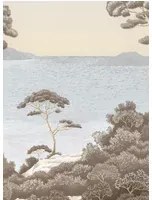 Isidore Leroy Carta da parati panoramica Port Cros - Bleu Ocre Panel B