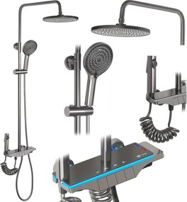 Set doccia REA Savio Led Titanium