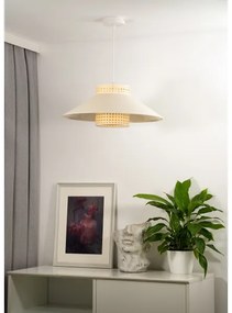 Duolla - Lampadario a sospensione con filo RIO RATTAN 1xE27/15W/230V diametro 45 cm beige/rattan