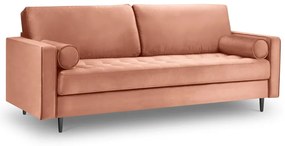 Divano in velluto rosa , 219 cm Santo - Milo Casa