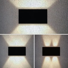 Brilagi - Lampada da parete per esterni DOUBLE CUBE LED, 12W/230V, nera, IP65