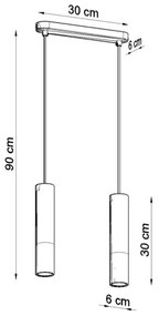 Lampadario a sospensione con filo BORGIO 2xGU10/40W/230V