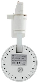 Faro LED 30W Trifase 60° 120lm/W CRI92 no Flickering - BRIDGELUX LED Colore Bianco Naturale 4.000K