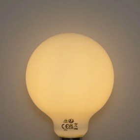 Set di 5 Lampadina LED dimmerabile a 3 livelli E27 vetro opalino G95 4W 450lm 2700K