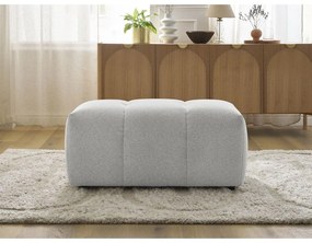 Poggiapiedi grigio chiaro con rivestimento in ciniglia Roxelane – Bobochic Paris