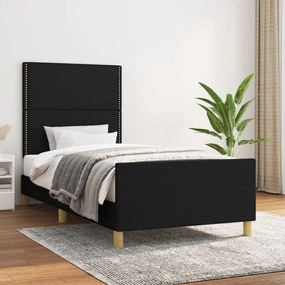 Giroletto Senza Materasso Nero 90x190 Cm İn Tessuto /