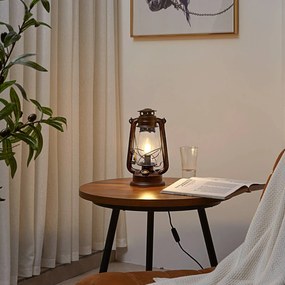 Lampada da tavolo Raisa Lindby, Marrone / Ruggine, Soggiorno / Sala da pranzo, Metallo, Antico, Lampada da tavolo