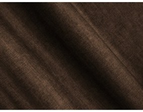 Divano angolare marrone scuro (con penisola a destra/a U) con rivestimento in velluto Loretto – Cosmopolitan Design