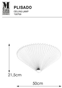 Markslöjd 108708 - Plafoniera PLISADO 3xE14/40W/230V diametro 50 cm grigio